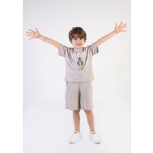 Tuffy Kids Erkek Çocuk Teddy Ayıcık Işlemeli Şortlu Yazlık Basic Ikili Takım 2-5 Yaş