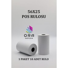 Ora Termal Rulo 56X25 Termal Yazar Kasa Pos Kağıdı 1paket (10ADET)