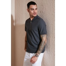 Buratti Pamuklu Regular Fit Fermuarlı Polo Yaka T Shirt Erkek Polo Yaka T Shirt 5902434