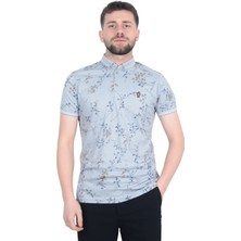 Cengiz Inler Sarmaşık Desenli Erkek Polo Yaka T-Shirt