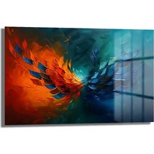 Glazella Su ve Ateş Kanat Cam Tablo