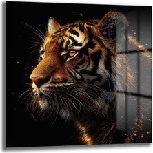 Glazella Kaplan Dekorati̇f Kare Cam Tablo