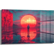 Glazella Dijital Yalnızlık Cam Tablo