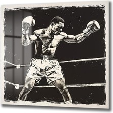 Glazella Muhammed Ali Kare Cam Tablo