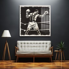 Glazella Muhammed Ali Kare Cam Tablo