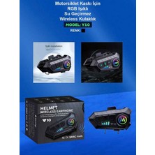 Deanb Y0010 Ipx6 Su Geçirmez Rgb Sesli Asistan Hd Ses 5.3 Bluetooth Wireless Interkom Kask Kulaklığı