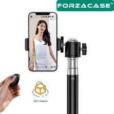 Forzacase Huawei Honor Telefonlar ile Uyumlu Bluetooth Kumandalı Alüminyum Tripod 200 cm FC576