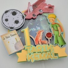 Cake Topper Küçük Prens Temalı Kişiye Özel Erkek Çocuk Doğum Günü Pasta Süsü (21X20CM)