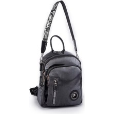 Nas Bag Kadın Dönüştürülebilir Sırt ve Omuz Çantası Şık Geniş Fermuarlı Çanta