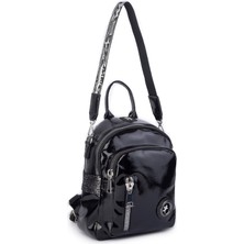 Nas Bag Kadın Dönüştürülebilir Sırt ve Omuz Çantası Şık Geniş Fermuarlı Çanta