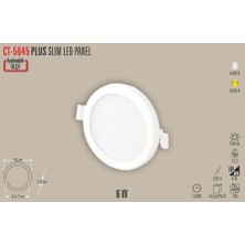 Cata CT-5645 6W Plus LED Panel Armatür Beyaz