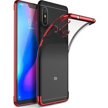 Ceponya Xiaomi Redmi Note 5 Pro Köşeleri Renkli Şeffaf Kılıf