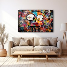 Glazella Soyut Geometri̇k Yatay Cam Tablo