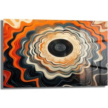 Glazella Dekorati̇f Soyut Yatay Cam Tablo