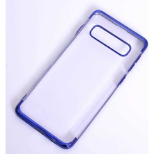Ceponya Samsung Galaxy S10 Kılıf Ince Köşeleri Renkli Şeffaf Silikon