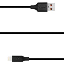 Xonect USB To Lightning Uyumlu iPhone Modelleri Için Hızlı Şarj ve Data Kablosu 40 cm (Siyah)