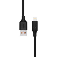 Xonect USB To Lightning Uyumlu iPhone Modelleri Için Hızlı Şarj ve Data Kablosu 40 cm (Siyah)