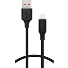 Xonect USB To Lightning Uyumlu iPhone Modelleri Için Hızlı Şarj ve Data Kablosu 40 cm (Siyah)