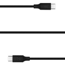 Xonect Type-C To Type-C Uyumlu iPhone ve Samsung Modelleri Için Hızlı Şarj ve Data Kablosu 40 cm (Siyah)