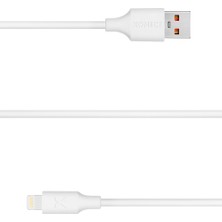 Xonect USB To Lightning Uyumlu iPhone Modelleri Için Hızlı Şarj ve Data Kablosu 40 cm (Beyaz)