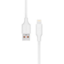 Xonect USB To Lightning Uyumlu iPhone Modelleri Için Hızlı Şarj ve Data Kablosu 40 cm (Beyaz)