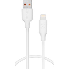 Xonect USB To Lightning Uyumlu iPhone Modelleri Için Hızlı Şarj ve Data Kablosu 40 cm (Beyaz)