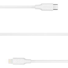 Xonect Type-C To Lightning Uyumlu iPhone Modelleri Için Hızlı Şarj ve Data Kablosu 40 cm (Beyaz)