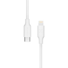 Xonect Type-C To Lightning Uyumlu iPhone Modelleri Için Hızlı Şarj ve Data Kablosu 40 cm (Beyaz)