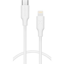 Xonect Type-C To Lightning Uyumlu iPhone Modelleri Için Hızlı Şarj ve Data Kablosu 40 cm (Beyaz)