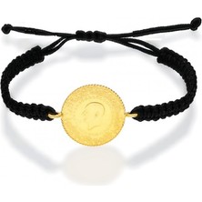 By Devli 22 Ayar Çeyrekli İpli Bileklik