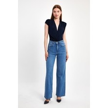 Viz10 V Yaka Zıbın Bluz