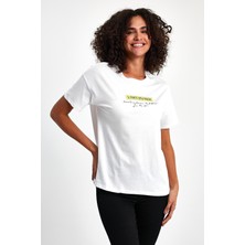 Pepper & Mint Kadın Beyaz T-Shirt