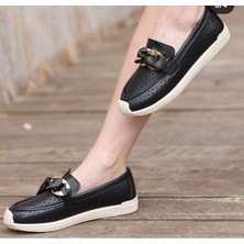 Alfaze Topuklu Ortopedik Babet Ayakkabı Süet Siyah Topuk Boyu 1 cm