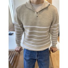 Tarz Cool Erkek Fermuarlı Balıkçı Triko Kazak