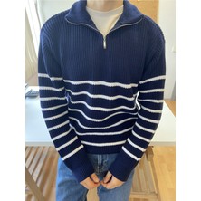 Tarz Cool Erkek Fermuarlı Balıkçı Triko Kazak