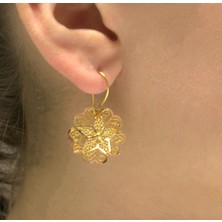 Güler Kuyumculuk Altın Gül Küpe