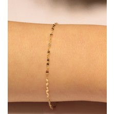 Güler Kuyumculuk 14 Ayar Altın Bomerang Dönerli Bileklik