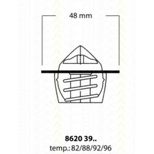 Vernet  VER-TH489882 Termostat 82 C Corsa A 1.2-1.4-Astra F 1....