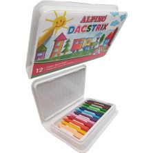 Artlantis 12 Renk Üçgen Mum Boya Plastik Kutulu 1 Paket Alpino Dacstrix Pastel Mum Boya Kalemi Okul Öncesi Sınıf Resim Dersi