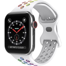 Koodmax Apple Watch Delikli Nike Spor Kordon Series 9 Ultra 2 Uyumlu M-L 38 40 41MM