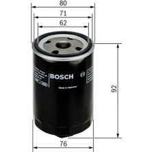 Bosch  BOS-0451103318 F026407143-0986TF0008 Yağ Filtresi Polo-...