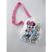 Sago Kids Kız Çocuk Kot Salopet Elbise Çanta Ikili Takım Minnie Mouse Baskılı