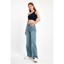 Moon Art Wide Leg Denim Pantolon 3