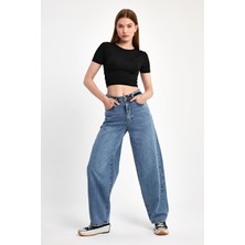 Moon Art Baggy Denim Pantolon 4