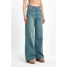 Moon Art Wide Leg Denim Pantolon 4