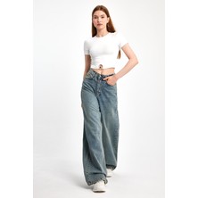 Moon Art Baggy Denim Pantolon 1