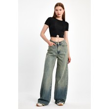 Moon Art Baggy Denim Pantolon 2