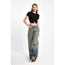 Moon Art Baggy Denim Pantolon 2