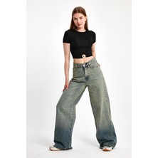 Moon Art Baggy Denim Pantolon 2