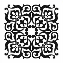 Stencil Sarayi Boyama Şablon Damask Çini Mandala - 4688